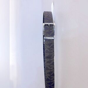 Michael Kors Blk & Brwn Signature Saffiano Leather Reverseible Belt Exc.Cond.